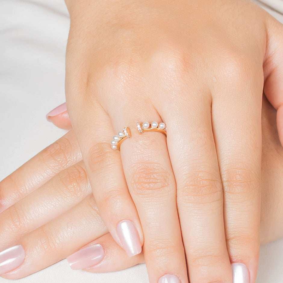 Anillo perlas