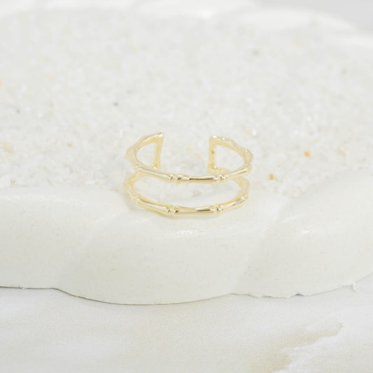 Anillo doble bambú
