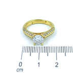 Anillo argolla zircón cristal