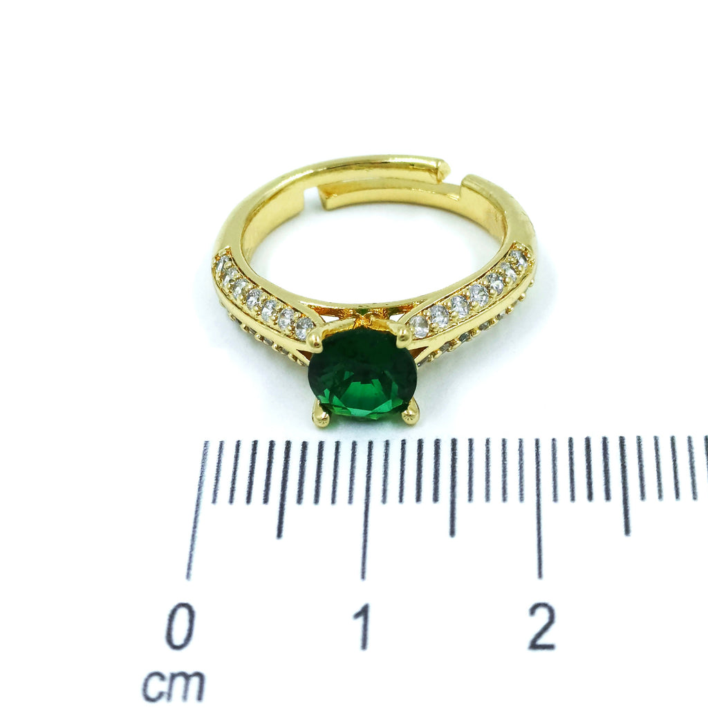 Anillo argolla esmeralda