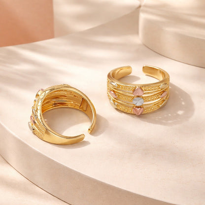 Anillo triple esmaltado