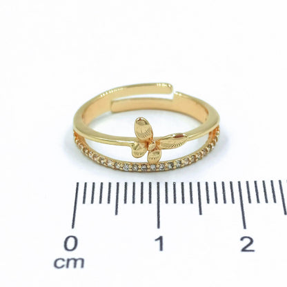 Anillo doble mariposa