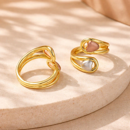 Anillo corazones esmaltados