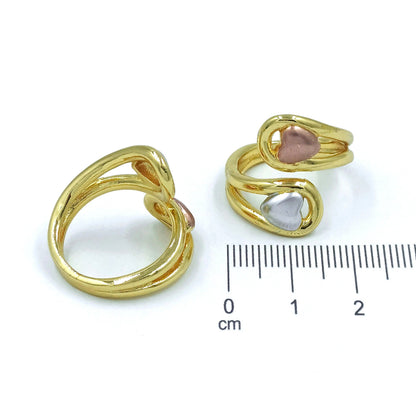 Anillo corazones esmaltados