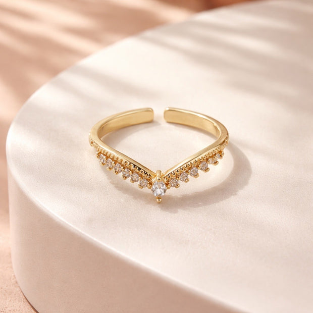 Anillo corona micro zircón