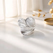 Anillo baño de plata flor