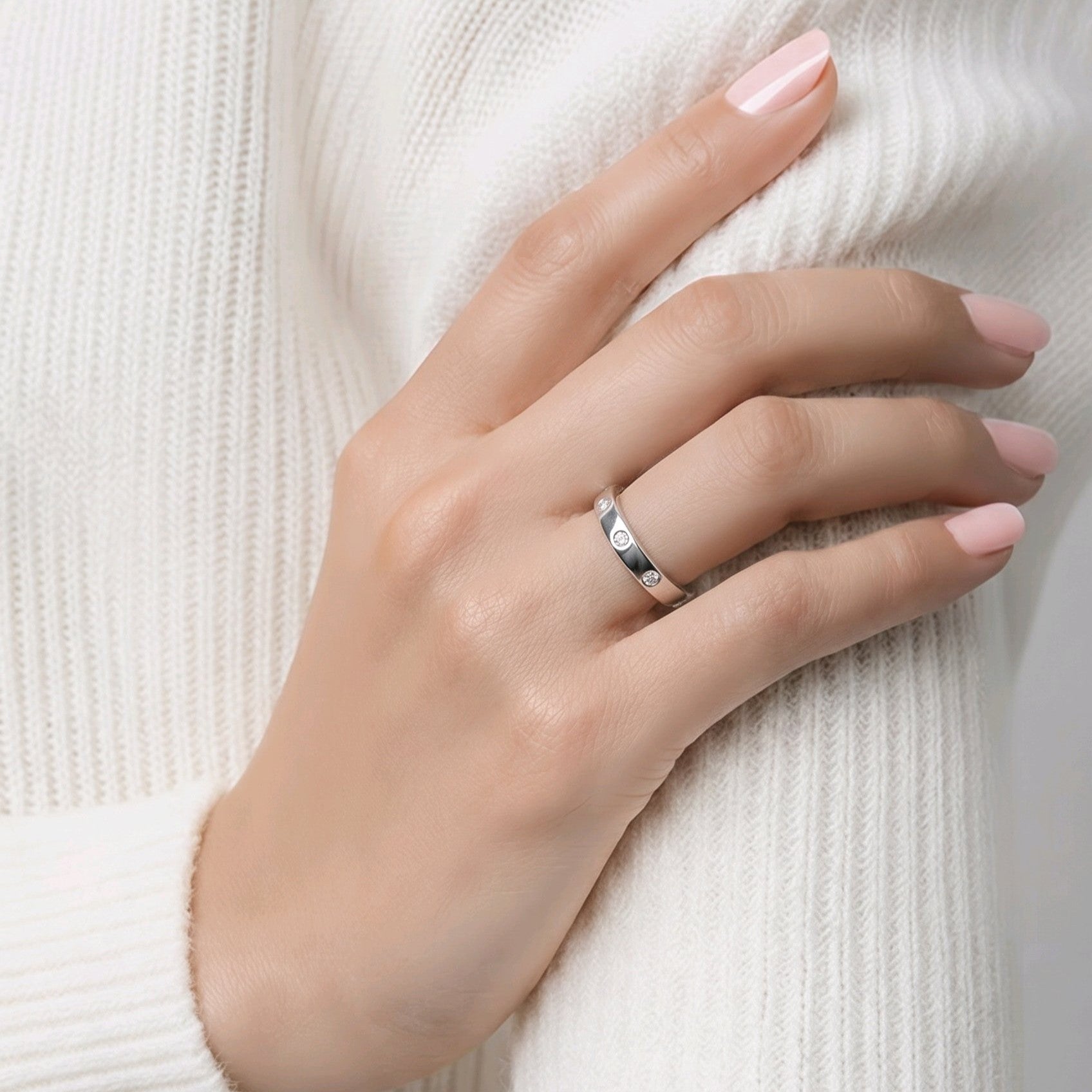 Anillo baño de plata