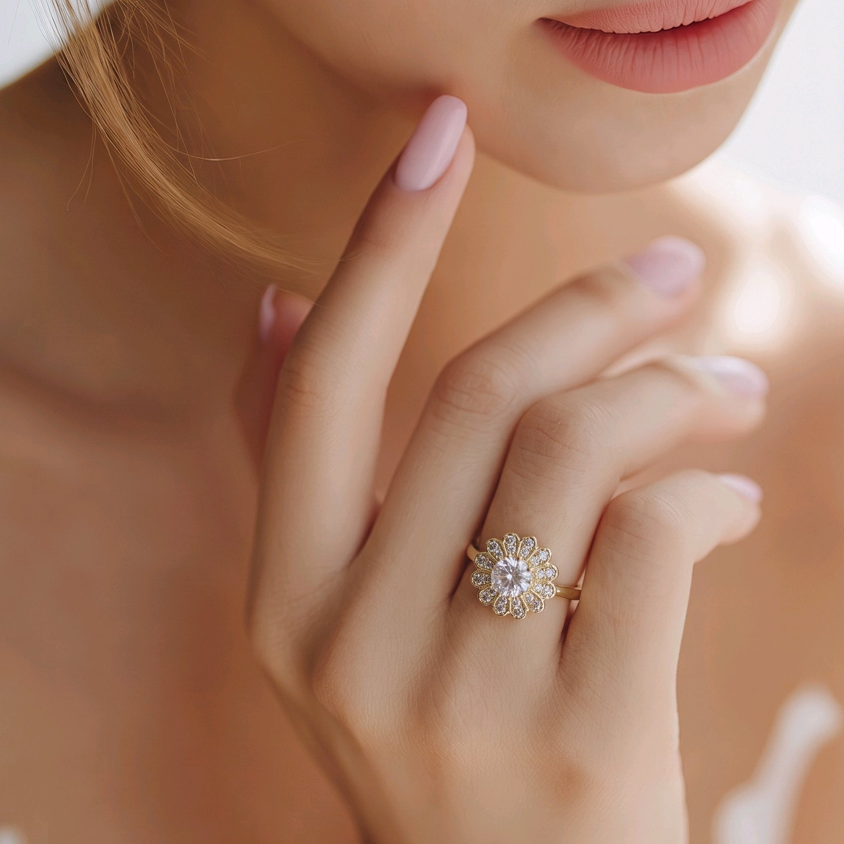 Anillo giratorio flor