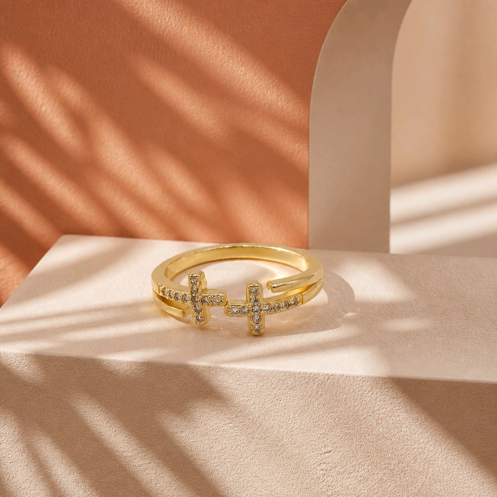 Anillo cruz doble