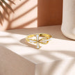 Anillo cruz resina