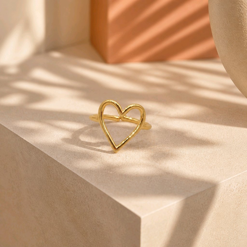 Anillo cilueta corazón