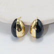 Arete gota 2 caras negra