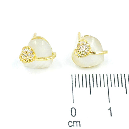 Arete corazón gema