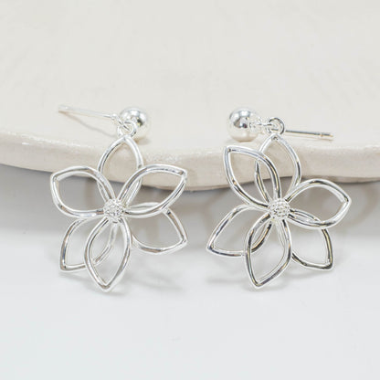 Arete silueta flor P