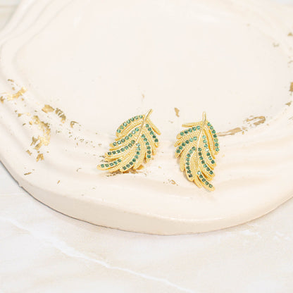 Arete hoja esmeraldas