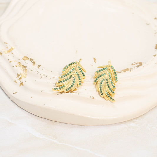 Arete hoja esmeraldas