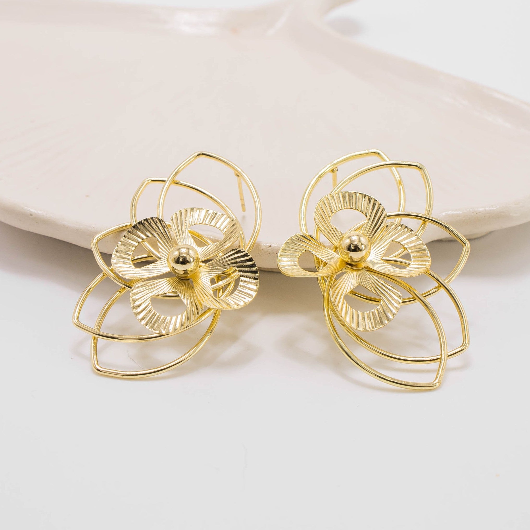 Arete maxi media flor