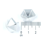 Arete rombo baño de plata