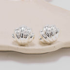 Arete concha baño de plata