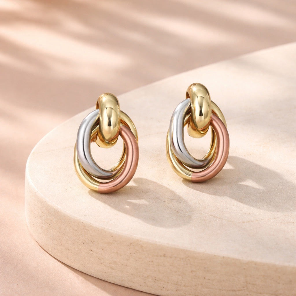 Arete óvalos esmaltados