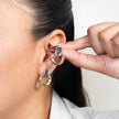 Arete aro negro