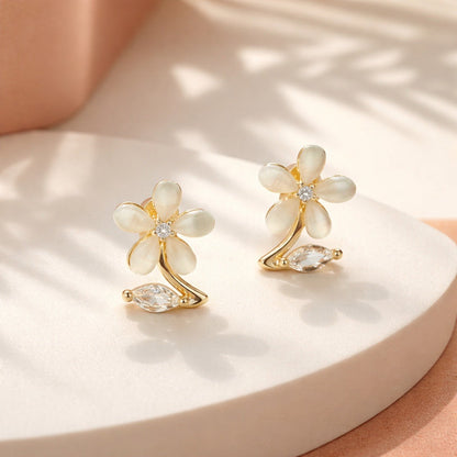 Arete flor mini gema