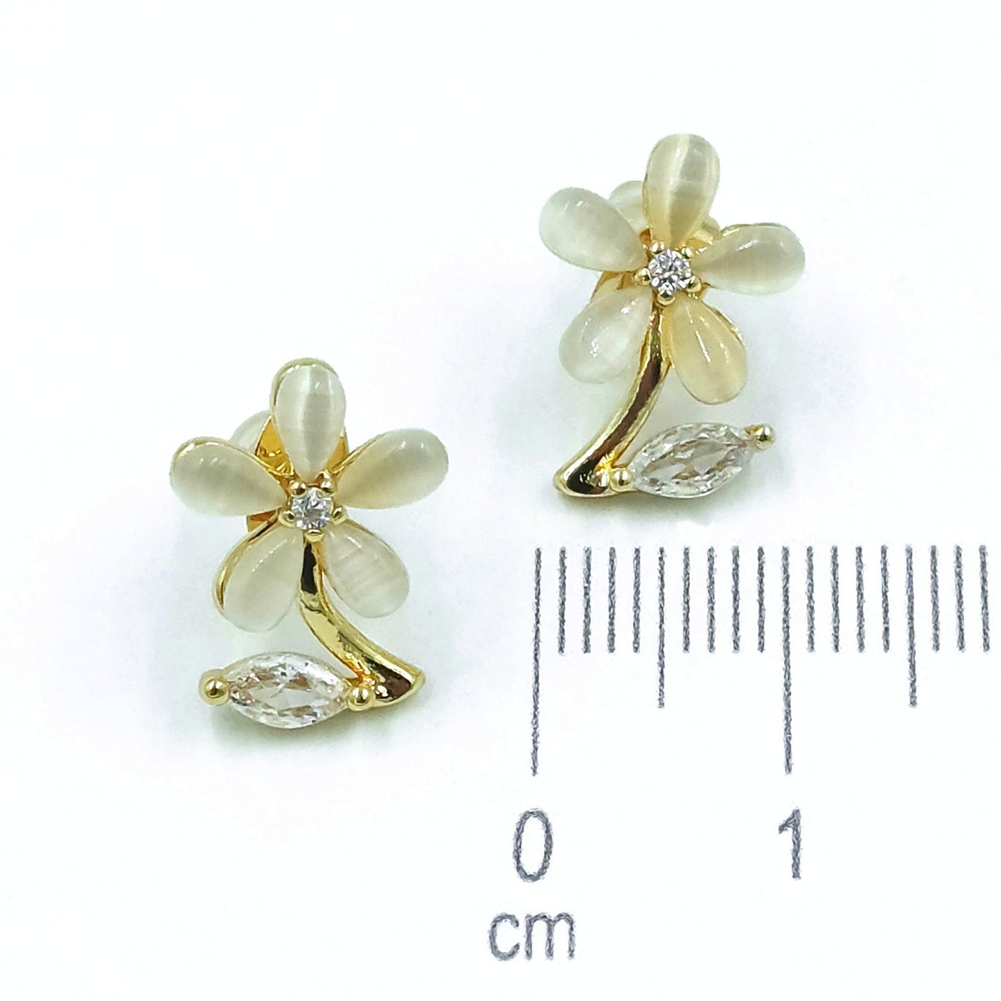Arete flor mini gema