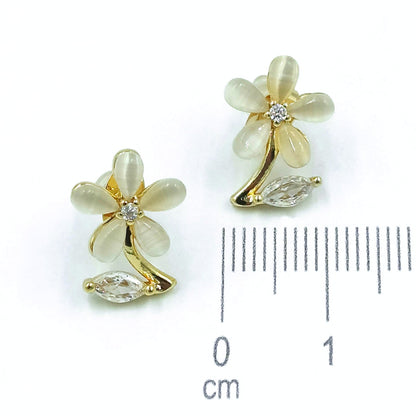 Arete flor mini gema