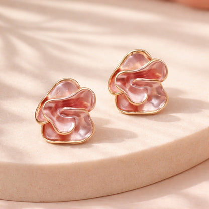 Arete flor esmaltada