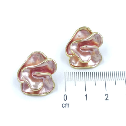 Arete flor esmaltada
