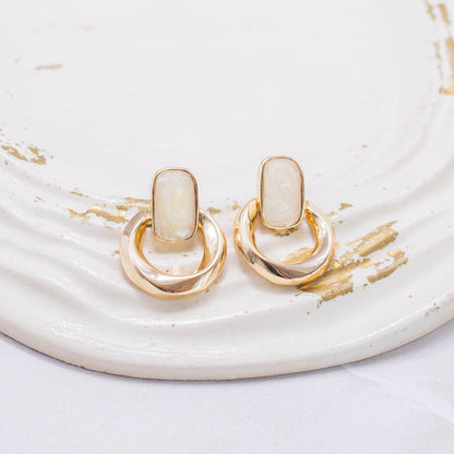 Arete aro perlado