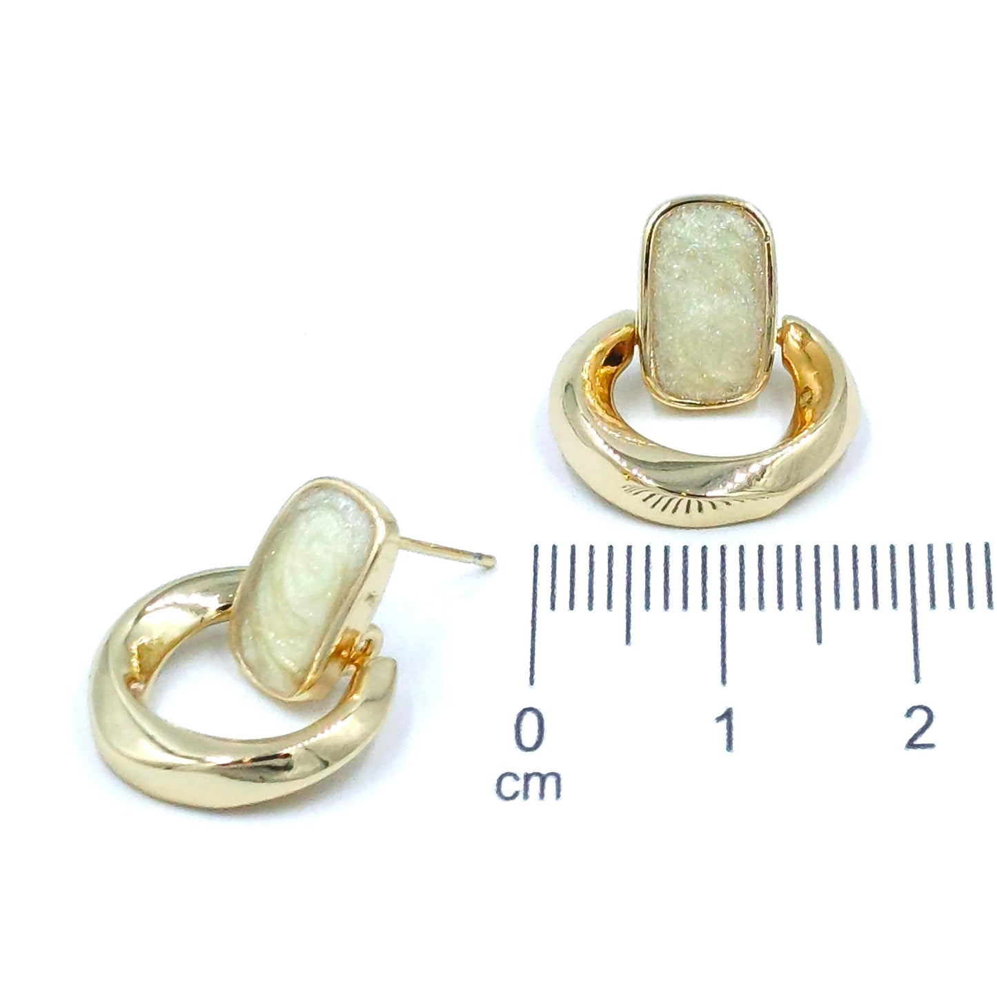 Arete aro perlado