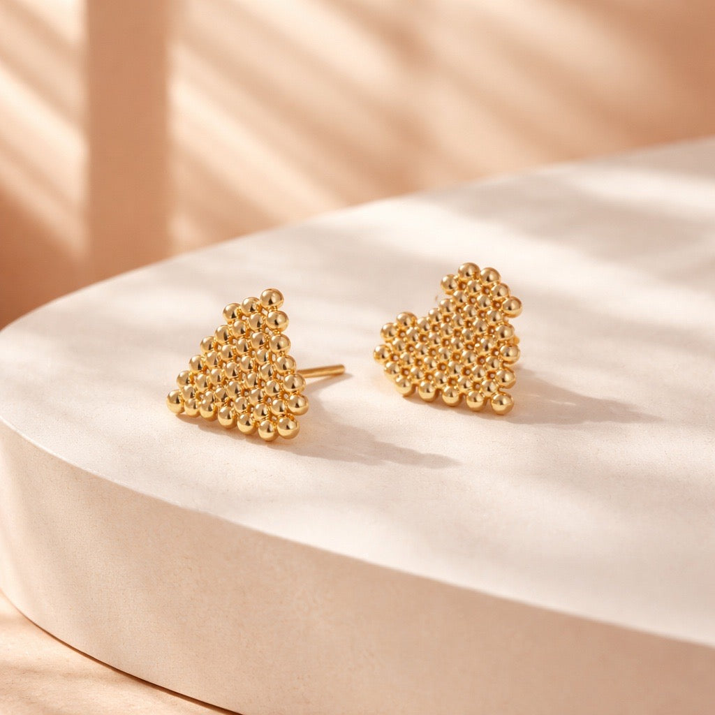 Arete corazón punto