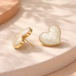 Arete maxi corazón perlado