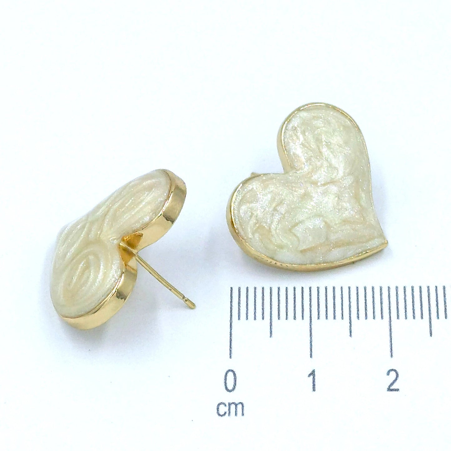 Arete maxi corazón perlado