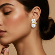 Arete perla flor