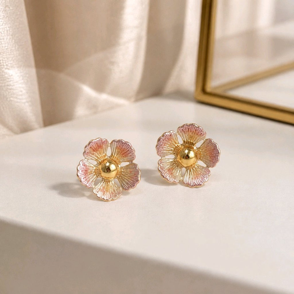 Arete flor 3 oros