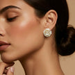Arete flores perlas