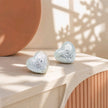 Arete corazón baño de plata