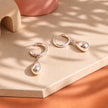 Arete gota baño de plata