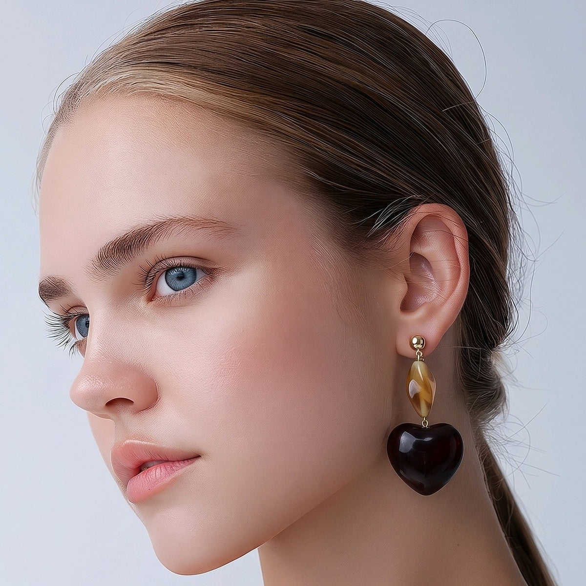 Arete carey corazón