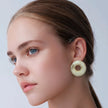 Arete aro beige
