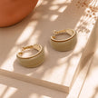 Arete candonga resina beige