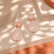 Arete resina maxi rosa