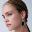 Arete óvalo negro