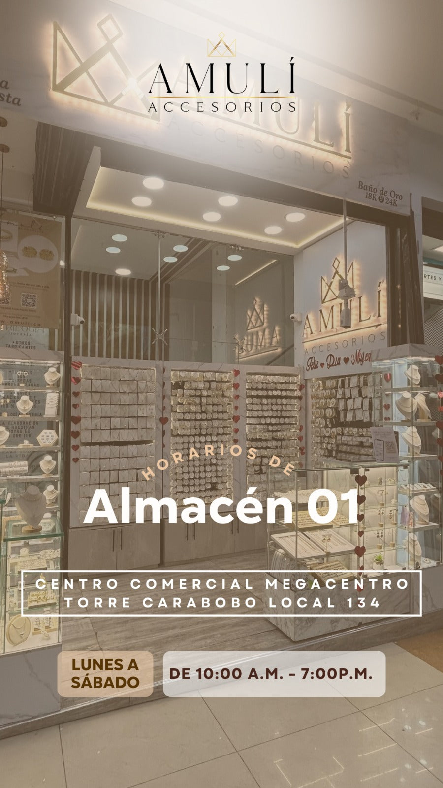 Tienda de accesorios de dama en Medellin Megacentro local 134