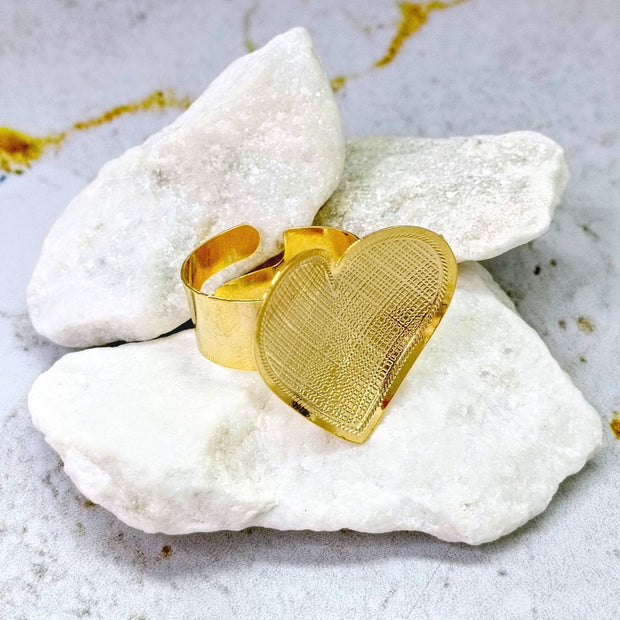 Anillo bronce corazon