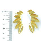 Arete bronce ala hojas