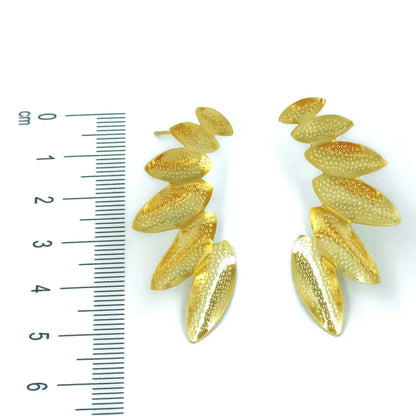 Arete bronce ala hojas