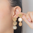 Arete bronce lluvia círculos